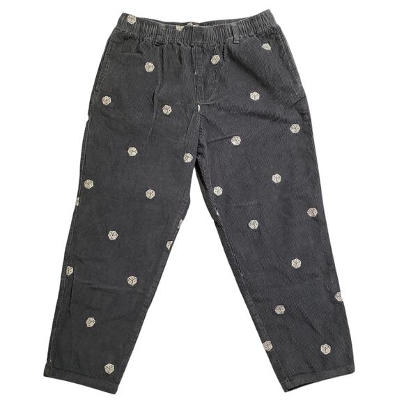 Urban Outfitters UO Dice Print Corduroy Pants size L gray - Picture 1 of 6